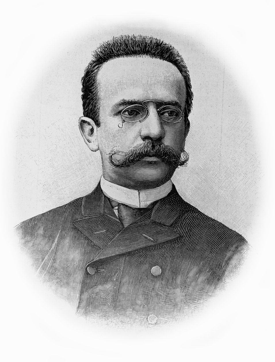 Portrait of Giacinto Gallina (1852-1897), Italian playwright, drawing after photograph بواسطة غير معروف غير معروف