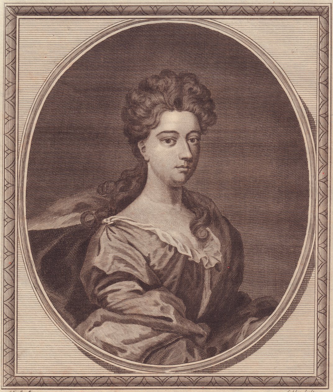 Portrait of Greville Doddington, Duchess of Manchester (1672-1720), copper engraving by John Goldar (1729-1795) from painting by G Kneller بواسطة غير معروف غير معروف