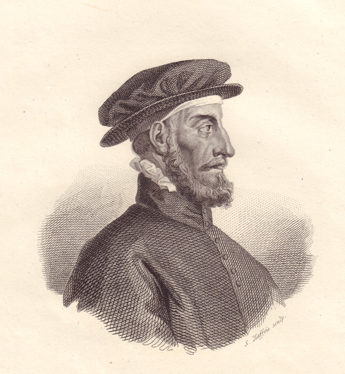 Portrait of Italian publisher and printer Paolo Manuzio (1512-1574) copper engraving by S Maffeis بواسطة غير معروف غير معروف