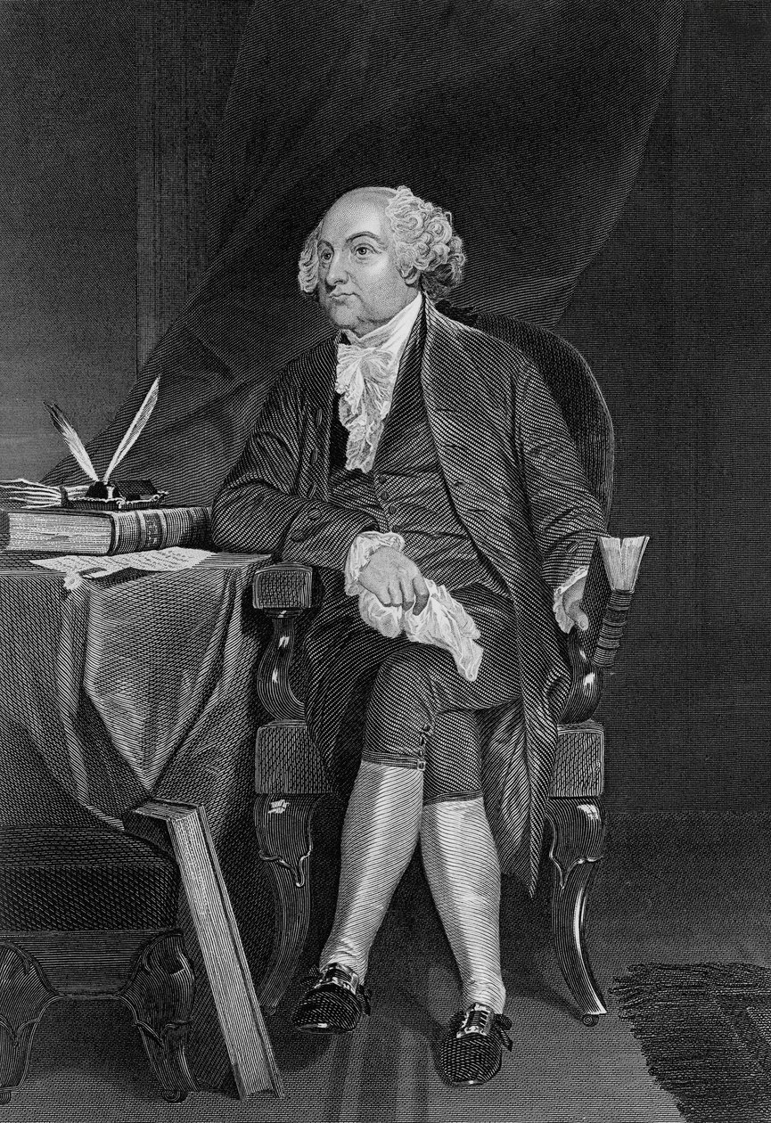 Portrait of John Adams (1735-1826), American politician, 2nd President of United States from 1797 to 1801, and first Vice President from 1789 to 1797, engraving بواسطة غير معروف غير معروف