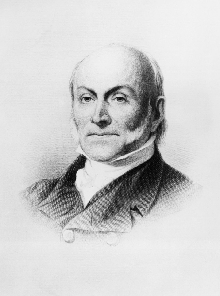 Portrait of John Quincy Adams (1767-1848), American diplomat and politician who served as 6th President of United States from 1825 to 1829, engraving after painting by George Peter Alexander Healy (1818-1894) بواسطة غير معروف غير معروف