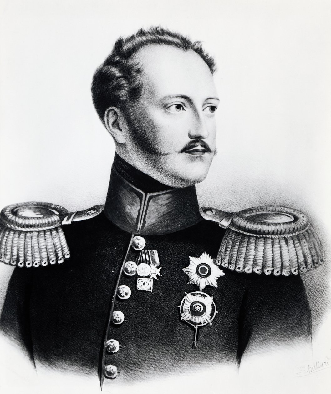 Portrait of Nicholas I Romanov (1796-1855), Tsar of Russia from 1825 to 1855, engraving بواسطة غير معروف غير معروف