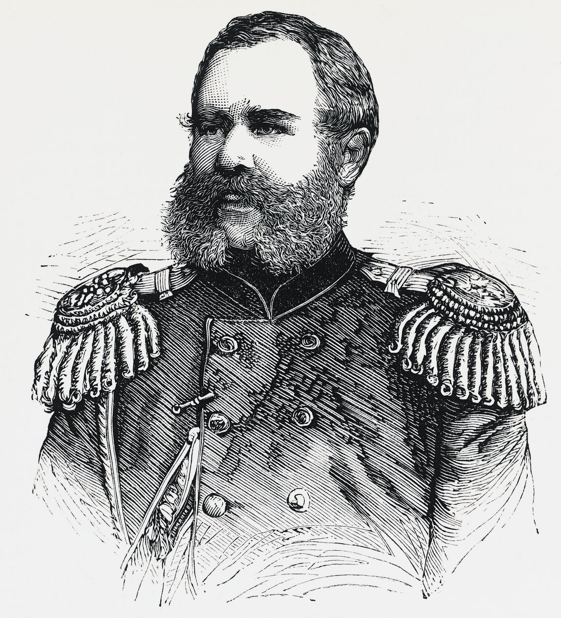 Portrait of Nikolai Obruchev (1830-1904), Russian general, engraving بواسطة غير معروف غير معروف