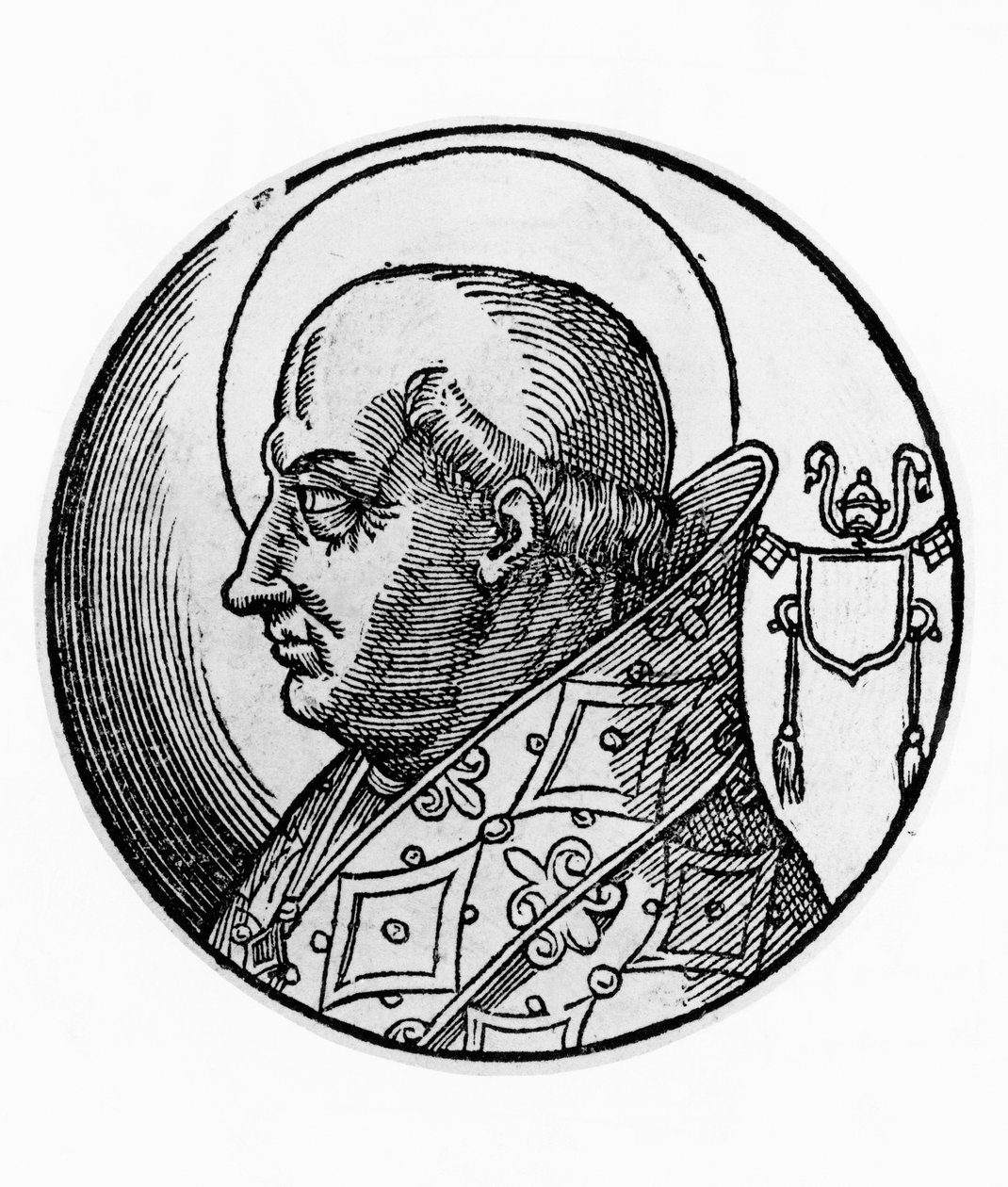 Portrait of Saint Agapetus I (died 536), 57th Pope of Catholic Church from 535, engraving بواسطة غير معروف غير معروف