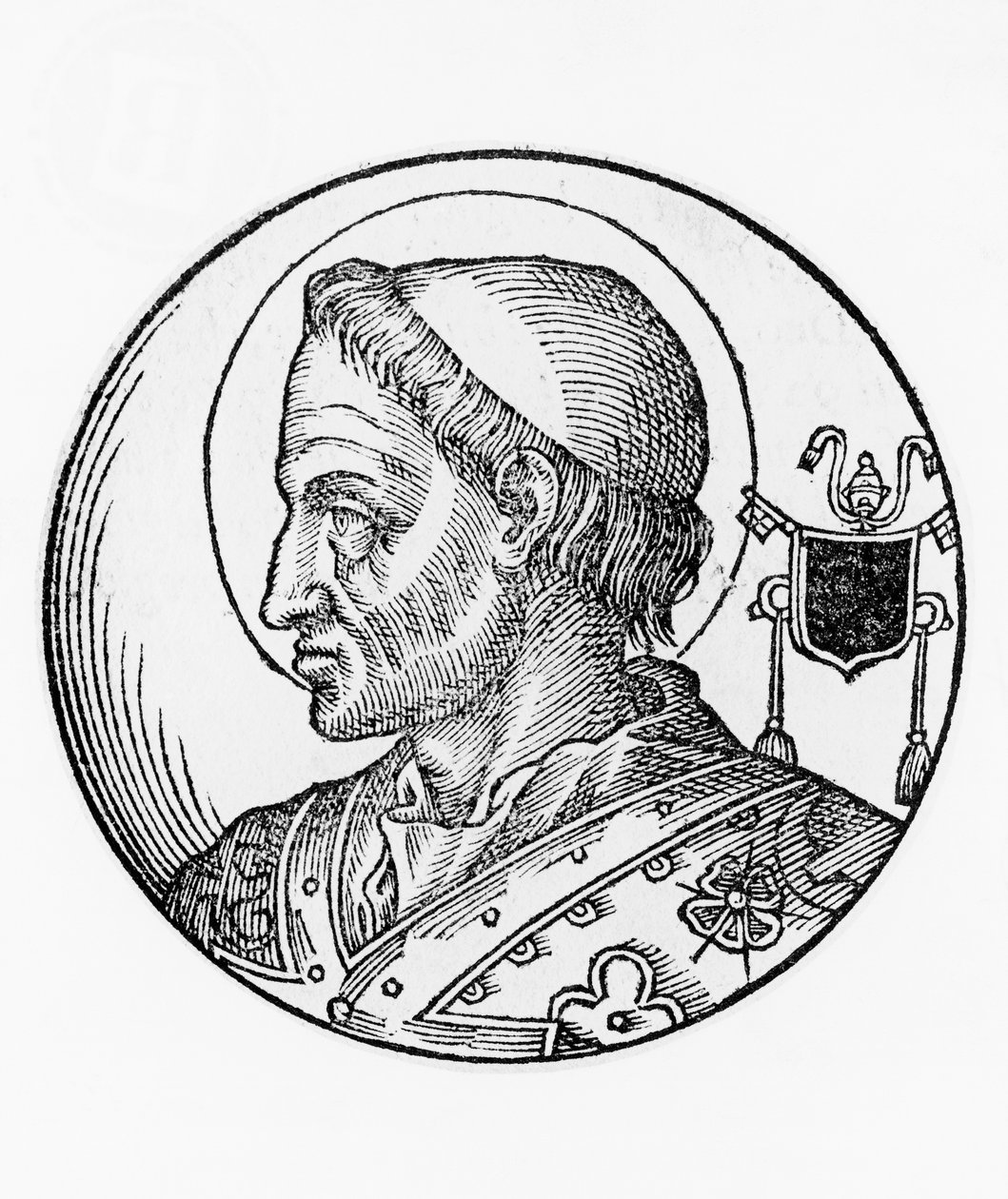 Portrait of Saint Hormisdas (died 523), 52nd Pope of Catholic Church from 514, engraving بواسطة غير معروف غير معروف