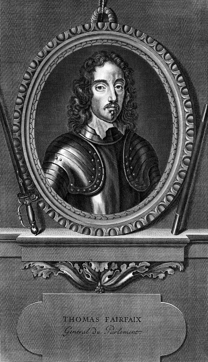 Portrait of Thomas Fairfax, 3rd Lord Fairfax of Cameron (1612-1671), English general and Parliamentary commander-in-chief during English Civil War, engraving بواسطة غير معروف غير معروف