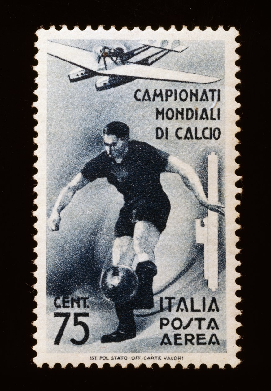 Postage stamp for 1934 FIFA World Cup, 75-cent airmail stamp, Italy, 20th century بواسطة غير معروف غير معروف
