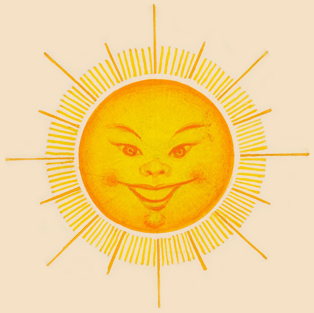 Smiling sun, drawing بواسطة غير معروف غير معروف