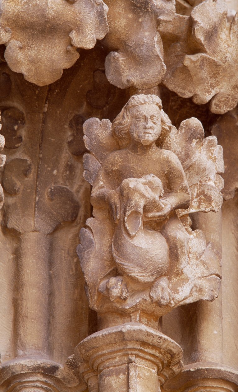 Spain, Navarre, Ujue, Church of Santa Maria, Architectural detail بواسطة غير معروف غير معروف