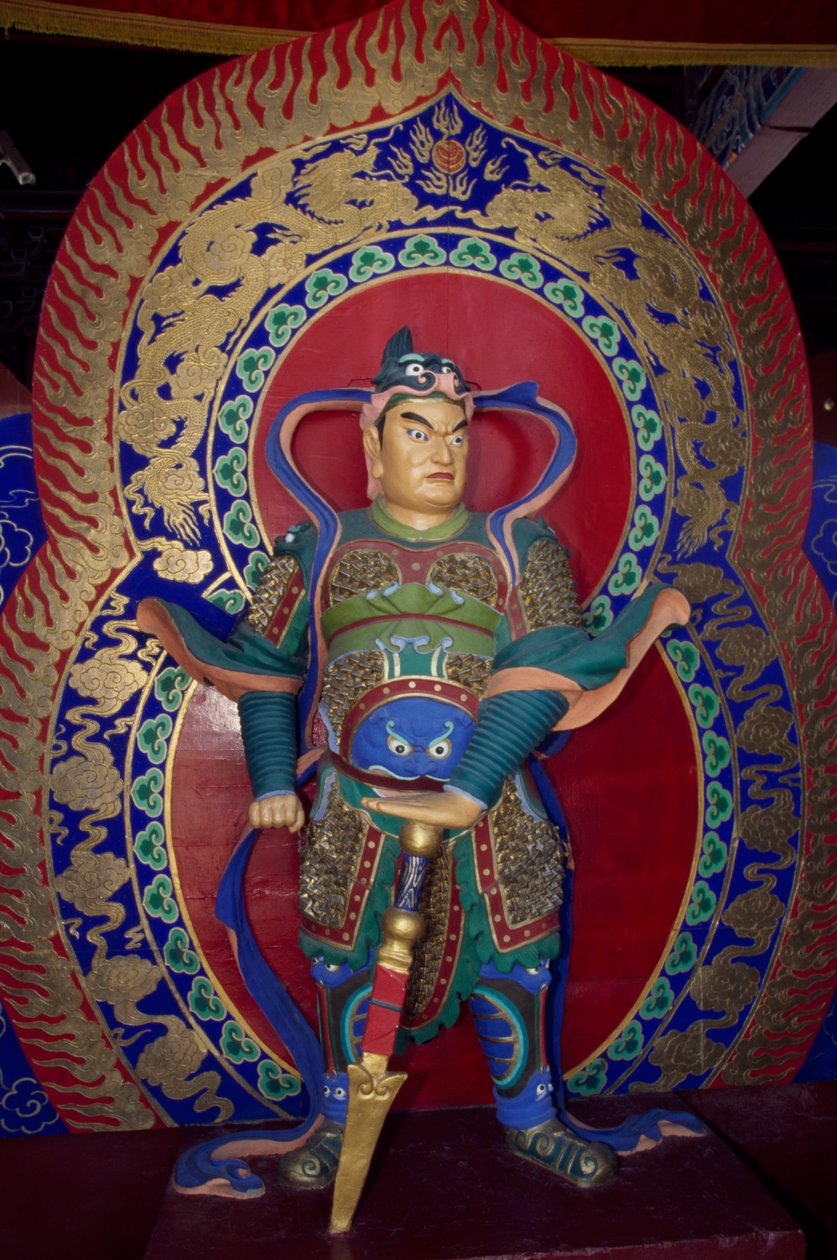 Statue of a warrior inside the wooden Pagoda of Yingxian (or Sakyamuni Pagoda) near Datong, China. Chinese civilization بواسطة غير معروف غير معروف