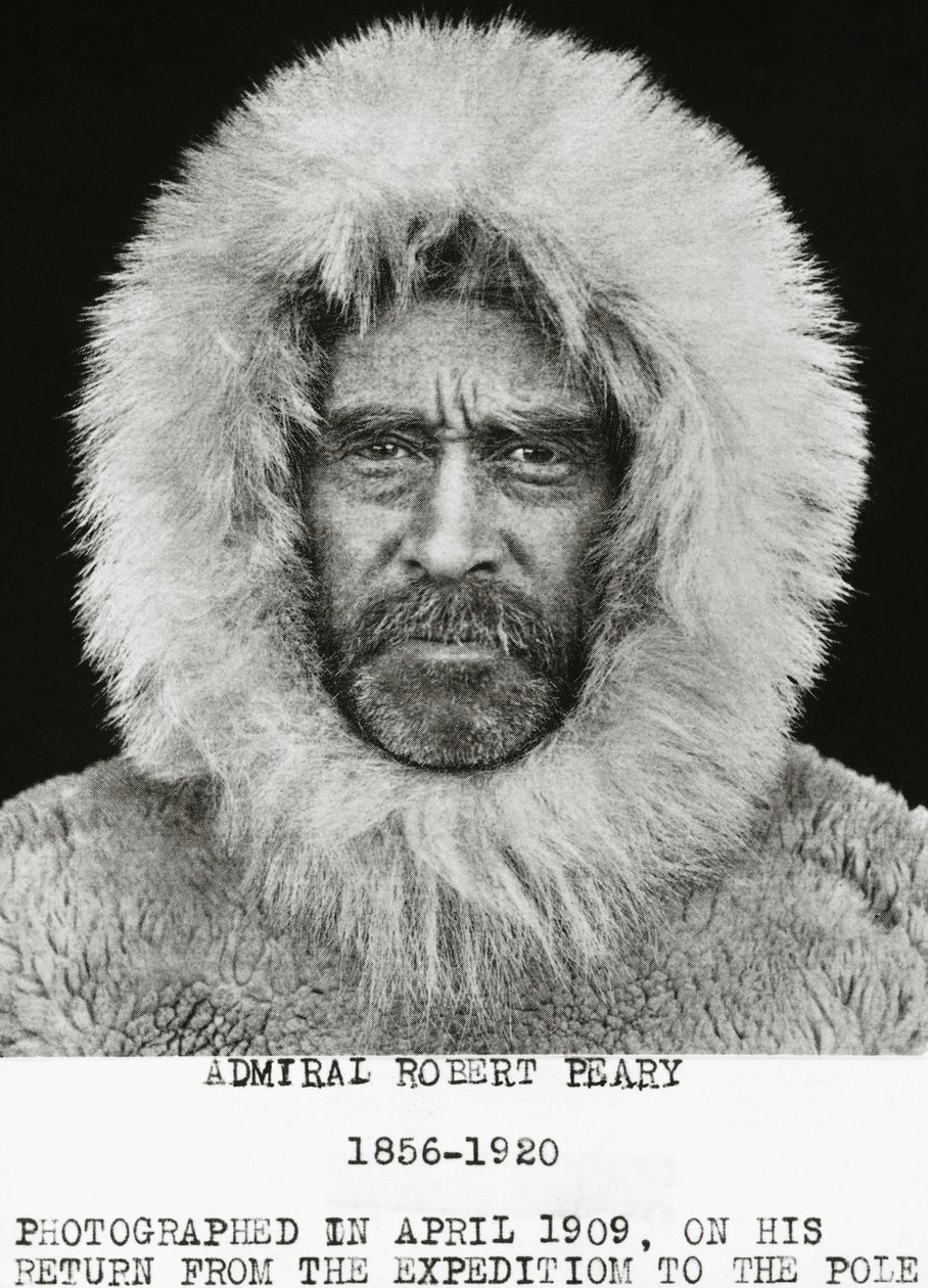 The American explorer Robert Edwin Peary (1856-1920) photographed in April 1909 returning from his expedition to the North Pole بواسطة غير معروف غير معروف