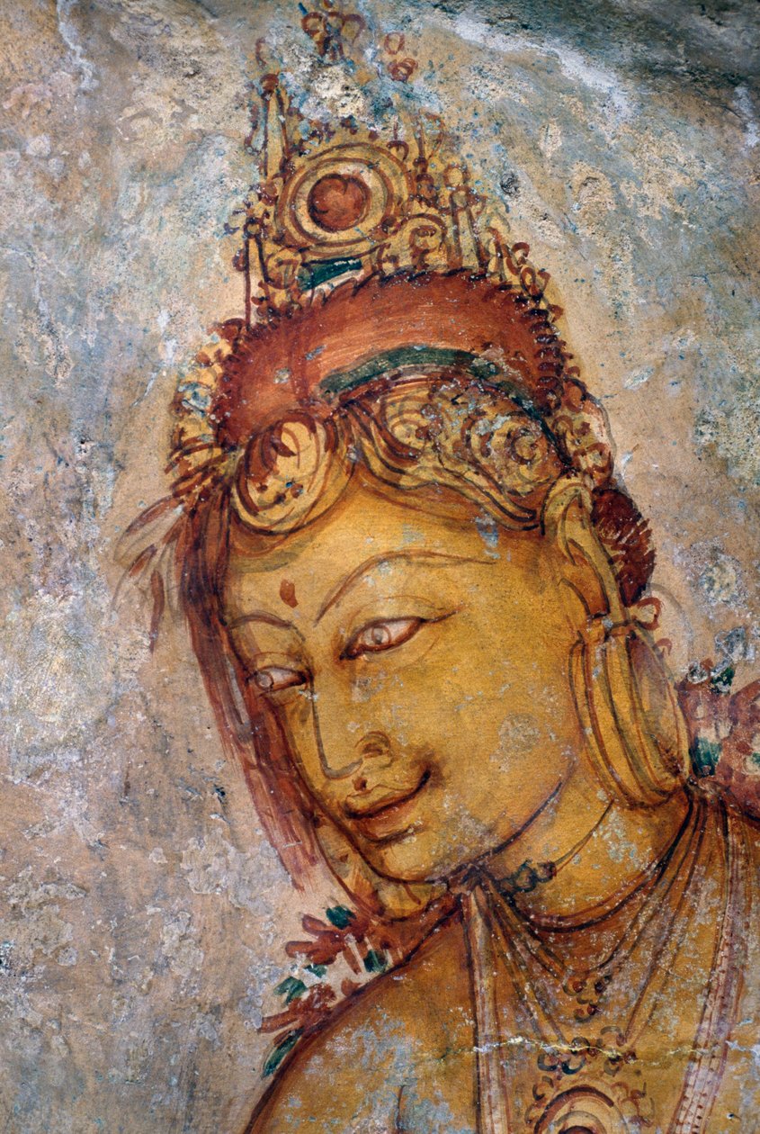 The maidens of Sigiriya, fresco, Sigiriya archaeological site (Unesco World Heritage List بواسطة غير معروف غير معروف