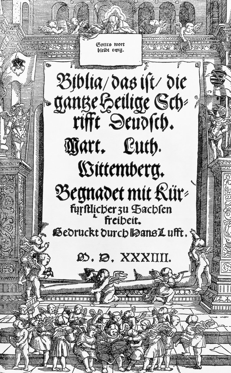 Title page of Martin Luther