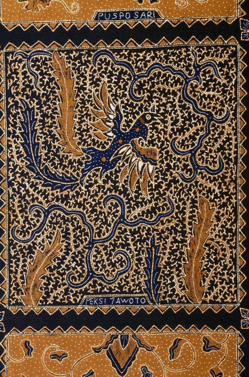 Traditional batik design called peksi yawoto, Surakarta, Java, Indonesia ,detail بواسطة غير معروف غير معروف