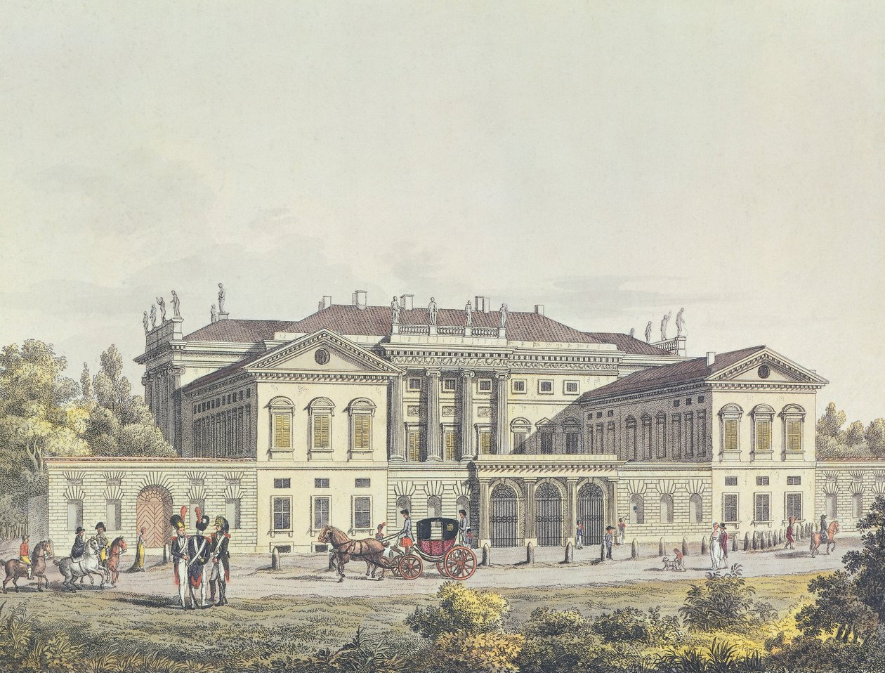 View of the Villa Reale in the public gardens, Milan, Italy بواسطة غير معروف غير معروف