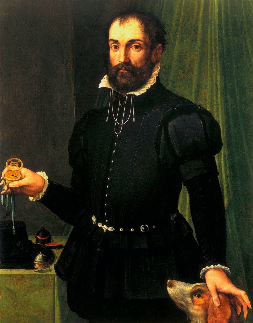 Watches, Wrist, Analogue Portrait of a man holding a watch, c 1558 بواسطة غير معروف غير معروف