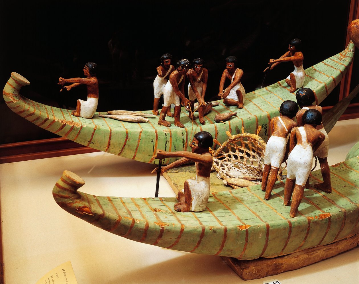 Wooden model of fishing boats and net, detail بواسطة غير معروف غير معروف