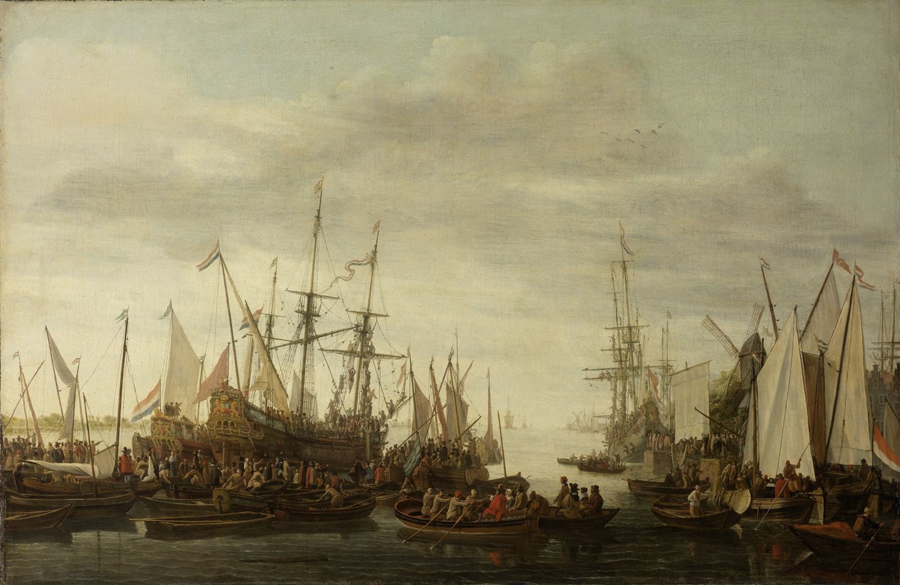 A Keelhauling ، وفقًا للتقليد غير المعتمد ، لطبيب السفينة الأدميرال جان فان نيس بواسطة ليف بيترس. تمويه
