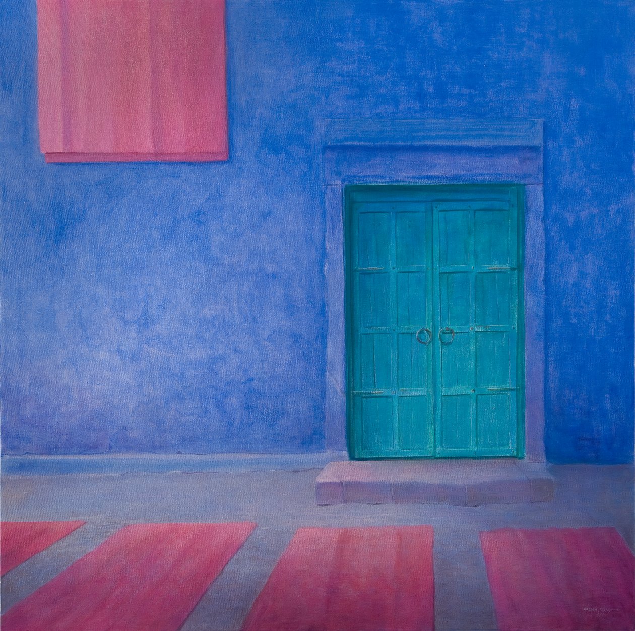 Green Door Jodhpur ، 2010 (أكريليك على قماش) بواسطة لينكولن سيليجمان
