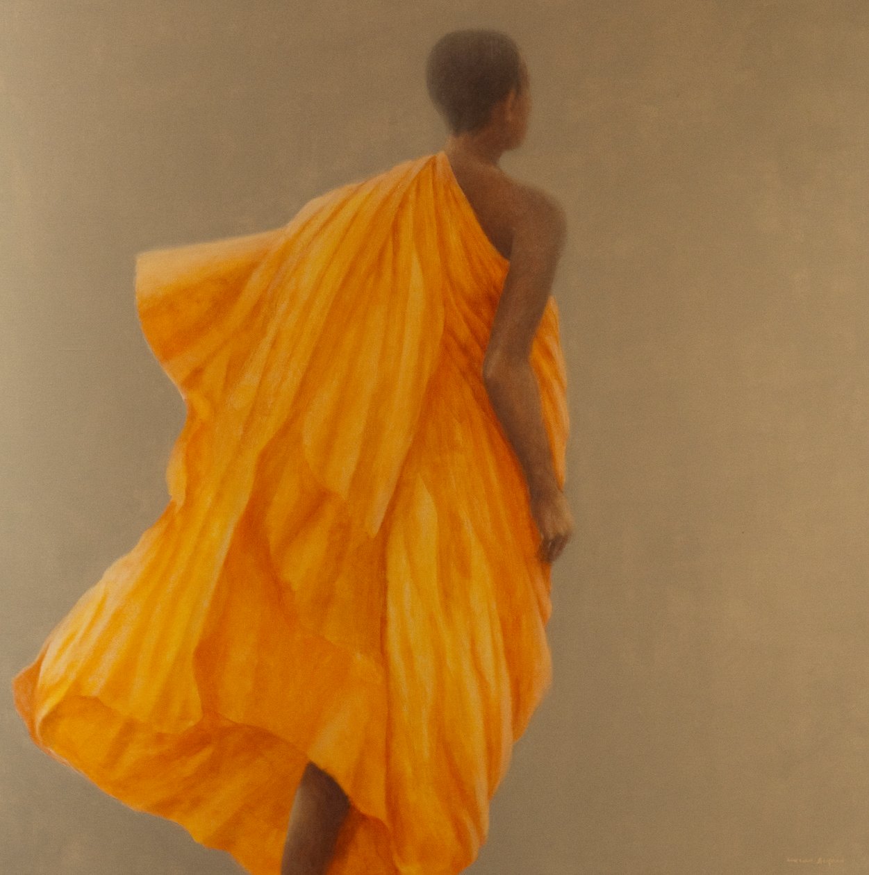 Young Monk Sri Lanka، 2010 (acrylic on canvas) بواسطة لينكولن سيليجمان