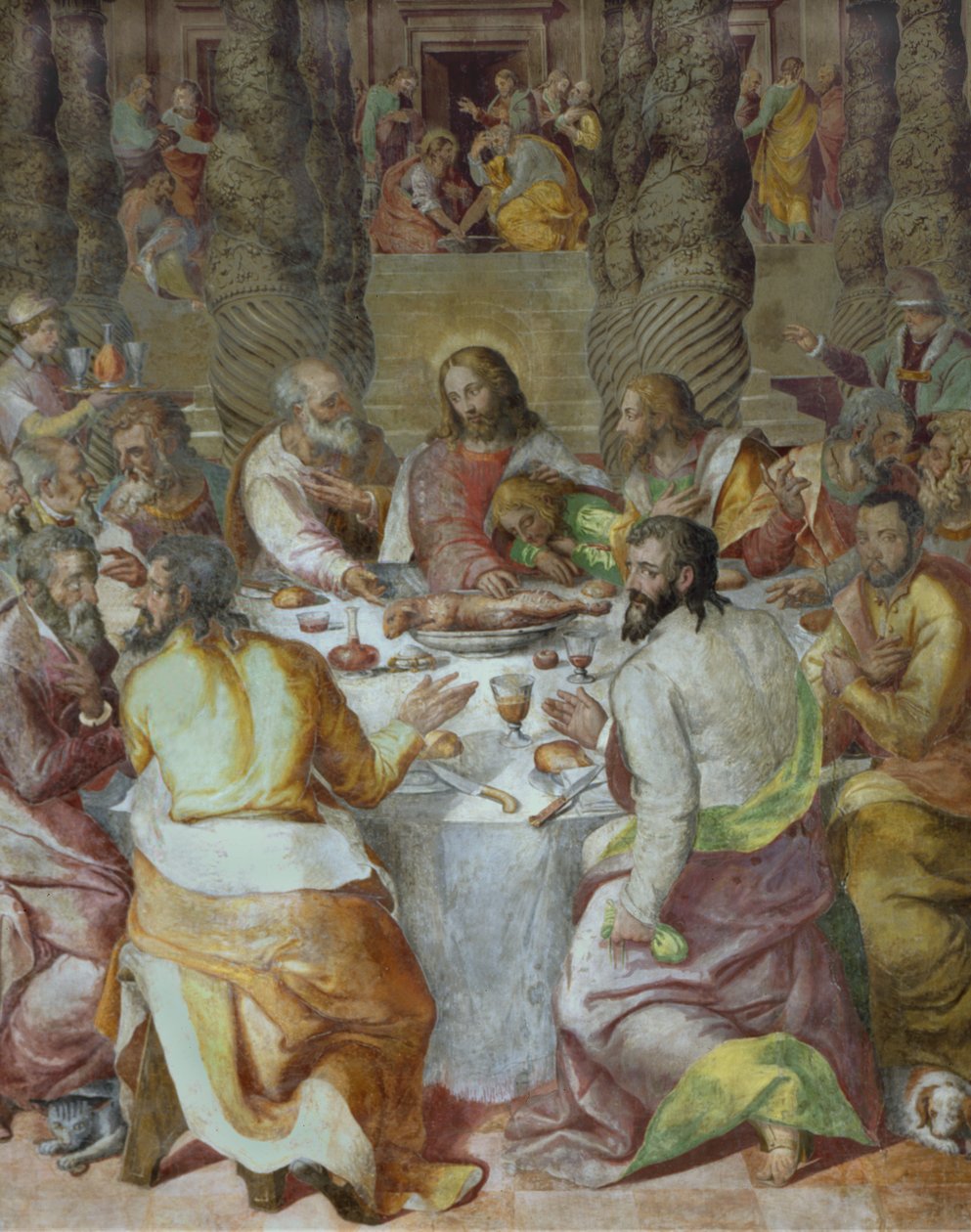 العشاء الأخير ، 1572-75 بواسطة Livio Agresti