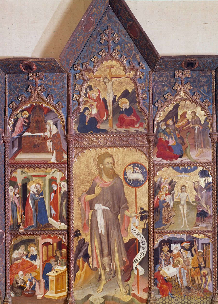 مذبح القديس يوحنا المعمدان: مشهد من حياته. رسم لويس بوراسا (1350-1424). متحف الفنون الزخرفية ، باريس بواسطة لويس Borrassà