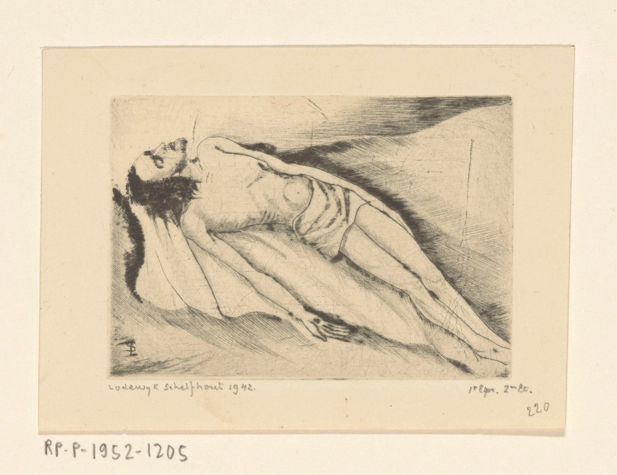 دودي كريستوس Le Christ mort (العنوان الأصلي) بواسطة لوديويجك شلفهوت (توقيع الفنان)