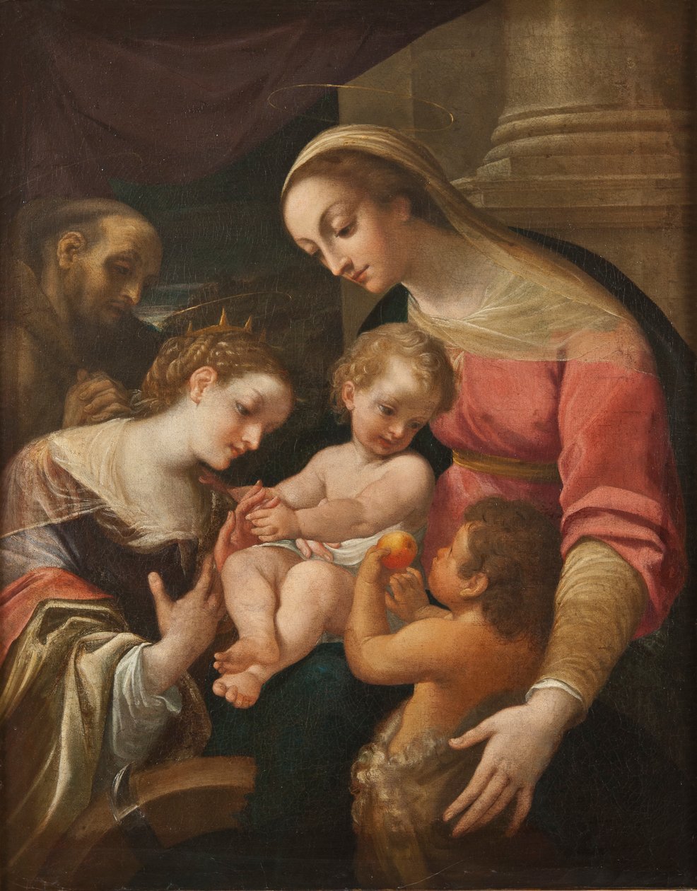 الزواج الصوفي لسانت كاترين ، c.1600-30 بواسطة لودوفيكو بعد كاراشي
