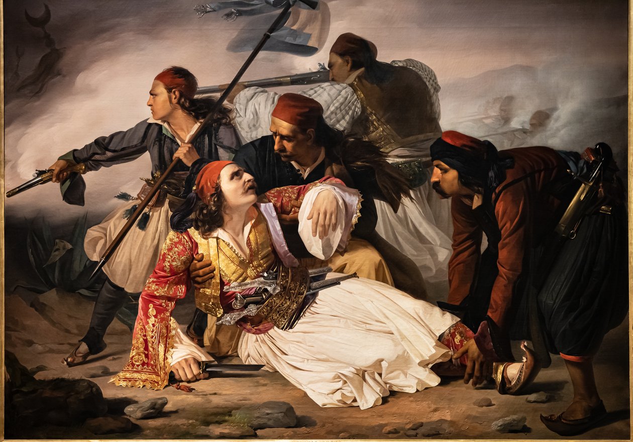 وفاة ماركو بوتزاريس ، حوالي عام 1841 (زيت على قماش) بواسطة لودوفيكو ليباريني