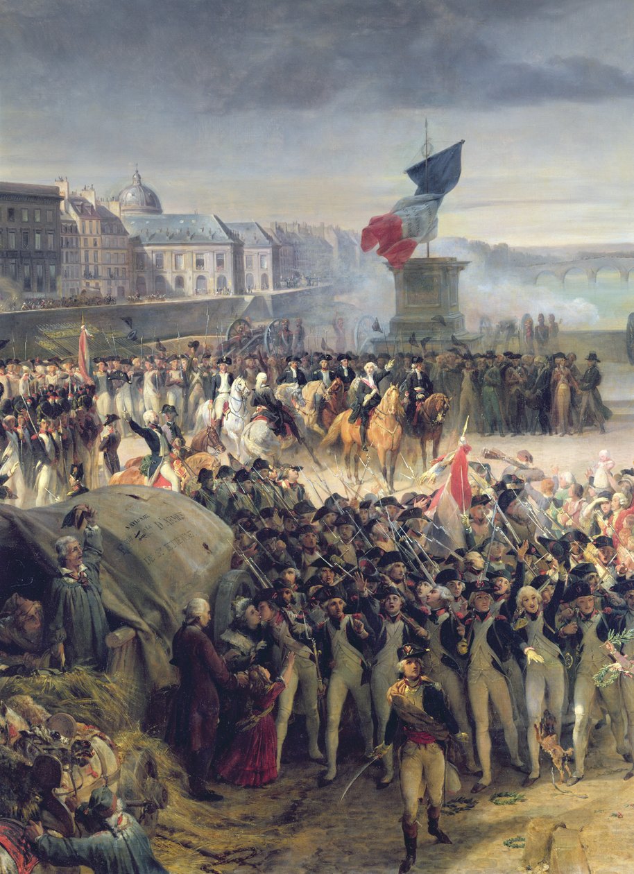The Garde Nationale de Paris يغادر للانضمام إلى الجيش في سبتمبر 1792 ، c.1833-36 (تفاصيل 34104) بواسطة ليون كوجنيت