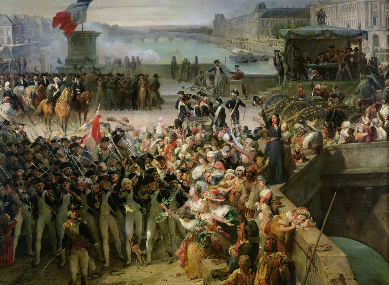 The Garde Nationale de Paris يغادر للانضمام إلى الجيش في سبتمبر 1792 ، c.1833-36 (تفاصيل 34104) بواسطة ليون كوجنيت