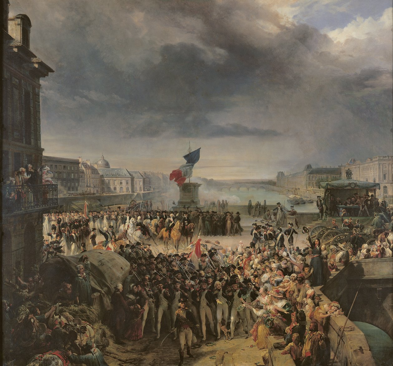 The Garde Nationale de Paris يغادر للانضمام إلى الجيش في سبتمبر 1792 ، c.1833-36 بواسطة ليون كوجنيت
