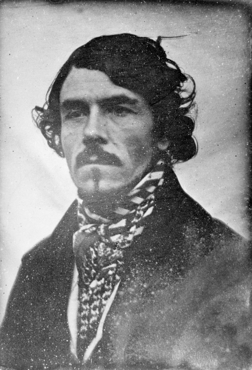 صورة الوجه الكامل لـ Eugène Delacroix ، الرأس والكتفين ، 1842 (daguerreotype) بواسطة ليون ريسنر