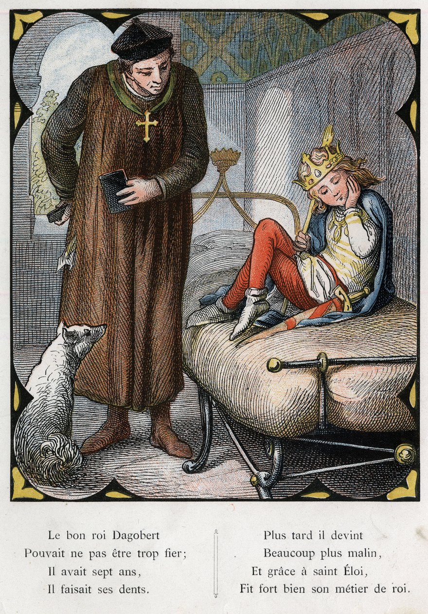 رسم لورنز فروليتش (1820-1908) للأغنية الشعبية "The Good King Dagobert". الطبعة J.Hetzel. حوالي 1880. (وجع الأسنان) بواسطة لورنس فروليتش