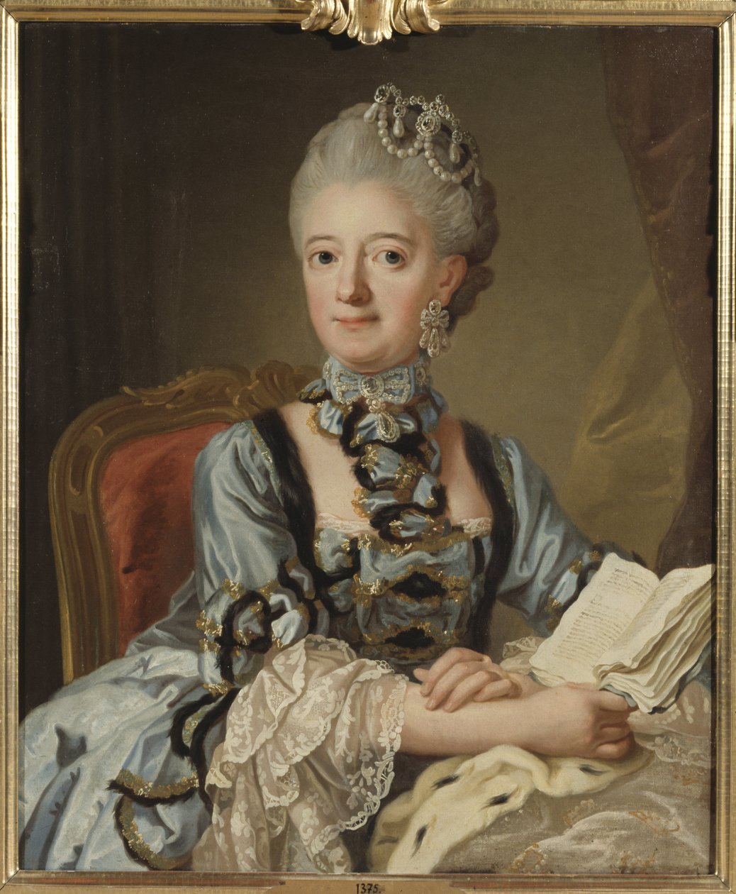 Louise Ulrique de Prusse، reine de Suede et Finlande - صورة لويزا أولريكا من بروسيا (1720-1782) ، ملكة السويد ، بواسطة باش ، لورينز ، الأصغر (1733-1805). زيت على قماش بواسطة لورينس الأصغر باش