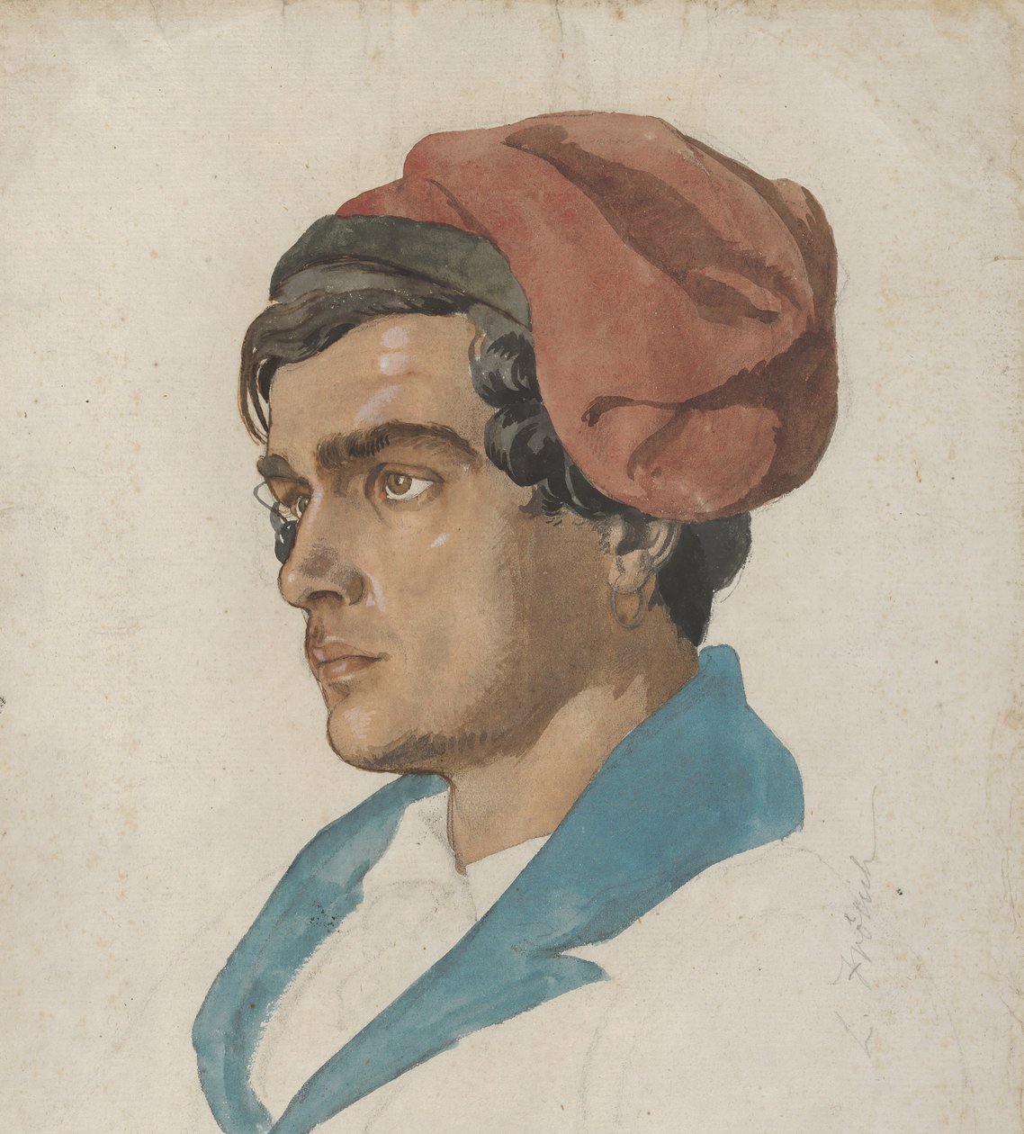 دراسة رئيسية لصياد سمك من كابري ، كاليفورنيا. 1849. بواسطة لورينز فروليش