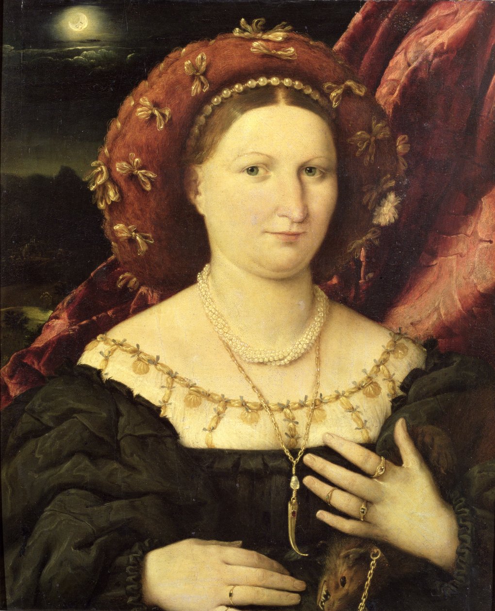 صورة لوتشينا بريمباتي ، c.1523 بواسطة لورينزو لوتو