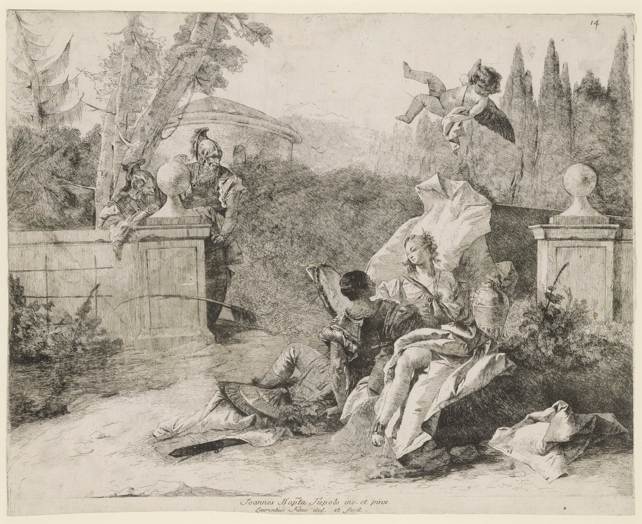 رينالدو وأرميدا بواسطة Lorenzo Baldissera Tiepolo