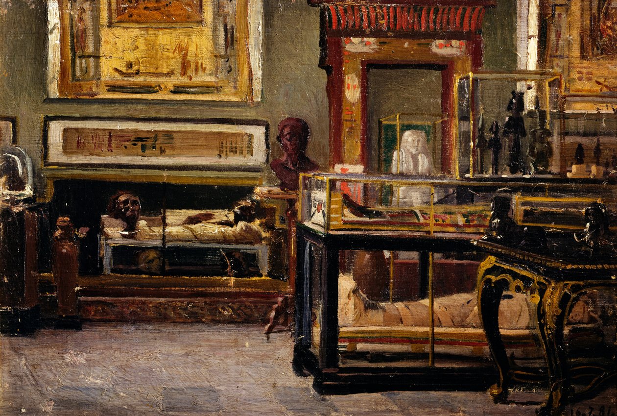 Hall of Egyptian Museum in Turin بواسطة Lorenzo Delleani
