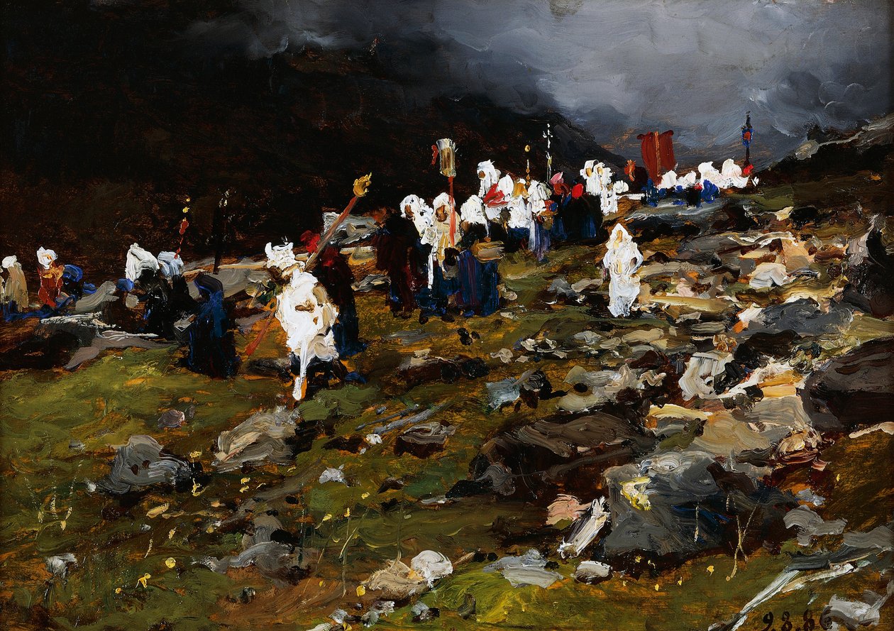Procession in High Mountain بواسطة Lorenzo Delleani