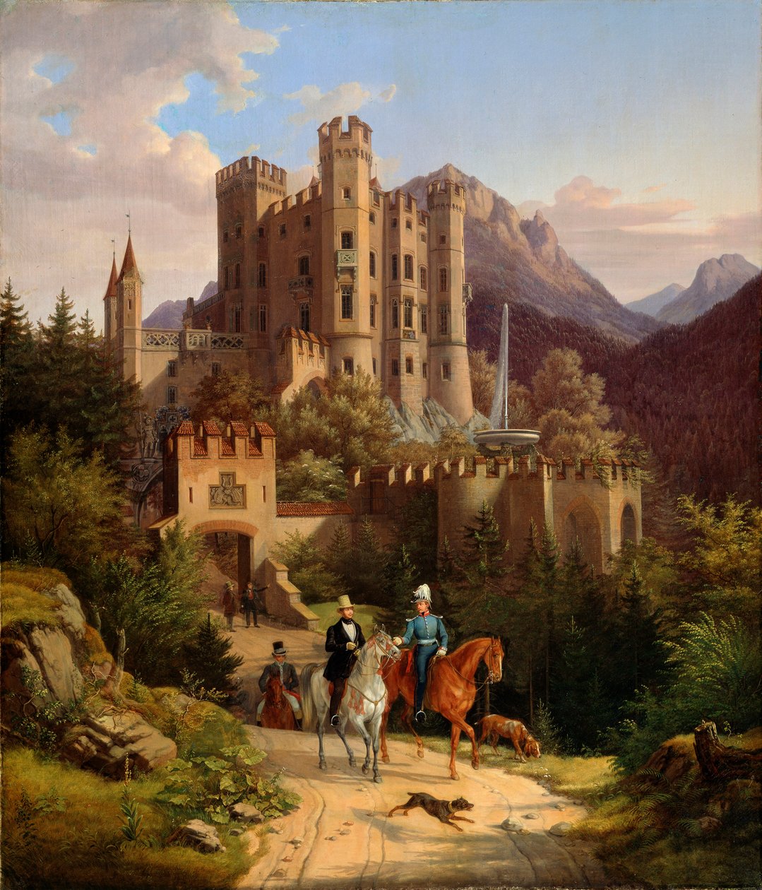 ولي العهد ماكسيميليان يركب في Hohenschwangau '، 1838-1839. بواسطة لورينزو الثاني كواجليو
