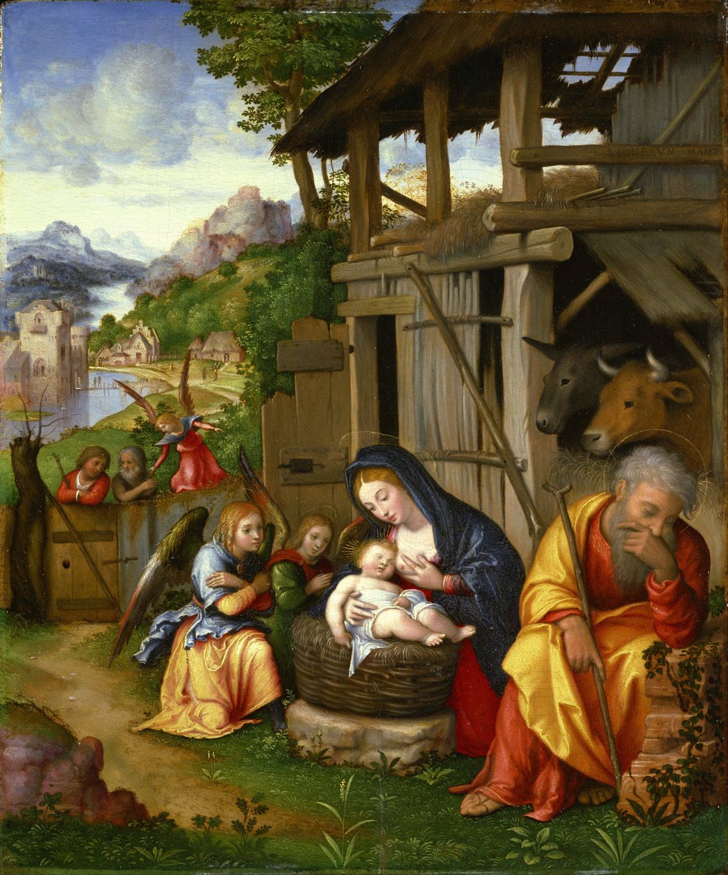 "Nativite" Peinture de Lorenzo Leonbruno (1480-1537) مقابل 1515 المتحف الوطني للفن الغربي ، طوكيو بواسطة لورينزو ليونبرونو