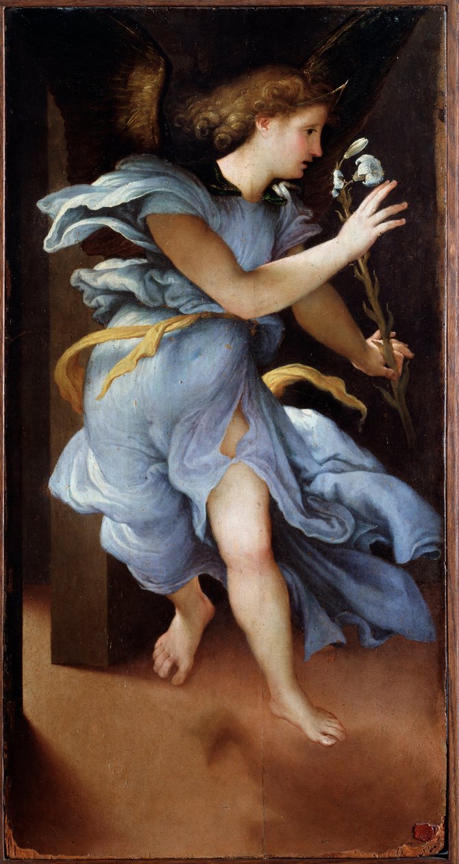 Angel of the Annunciation - Painting بواسطة لورينزو لوتو