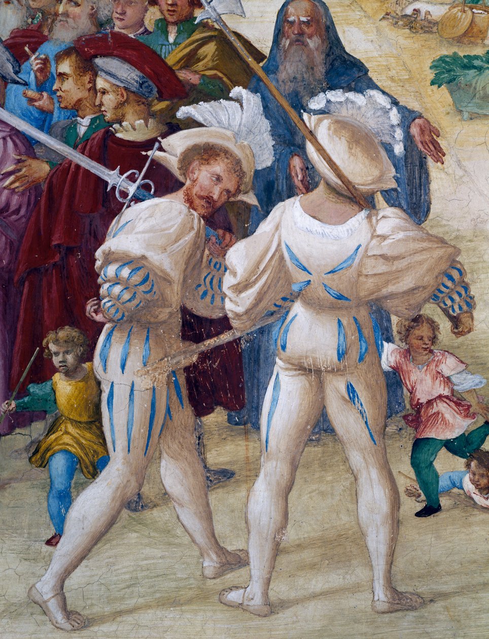 Martyrdom of Saint Barbara, detail from the Stories of Saint Barbara بواسطة لورينزو لوتو