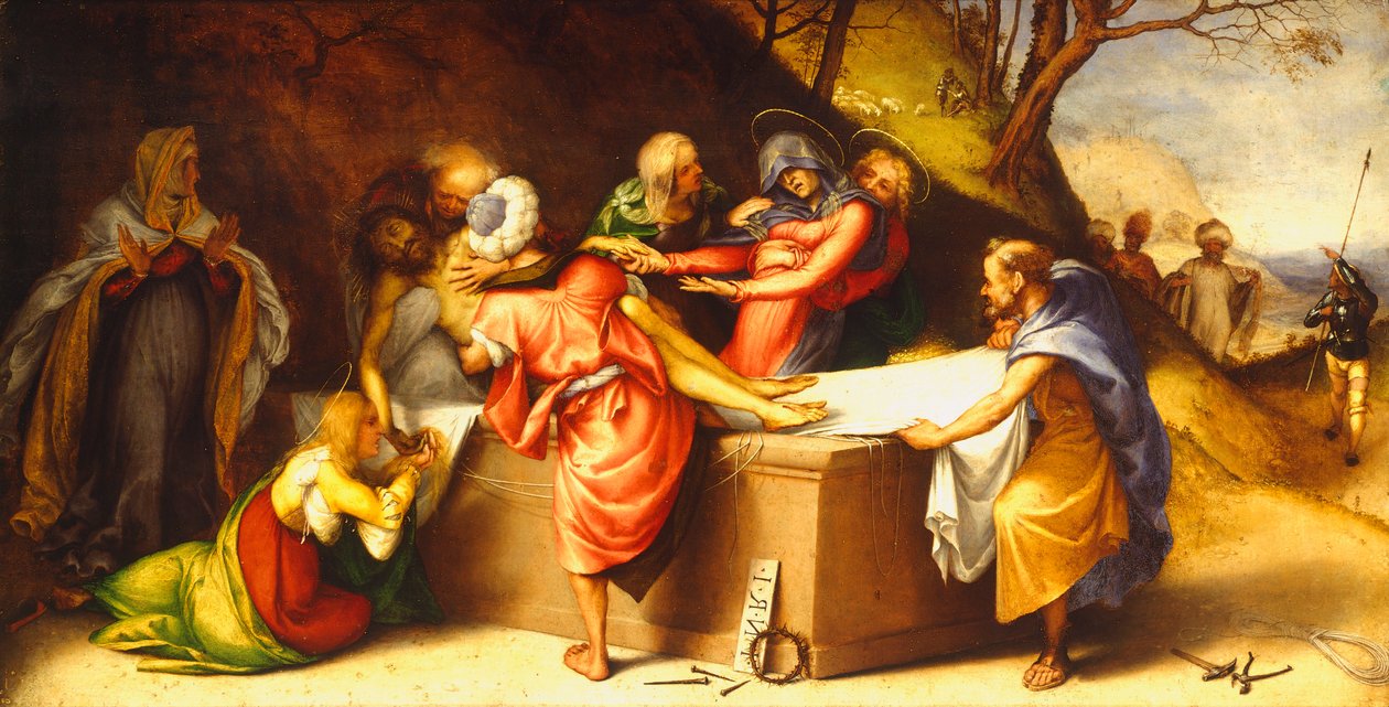 The Entombment of Christ بواسطة لورينزو لوتو