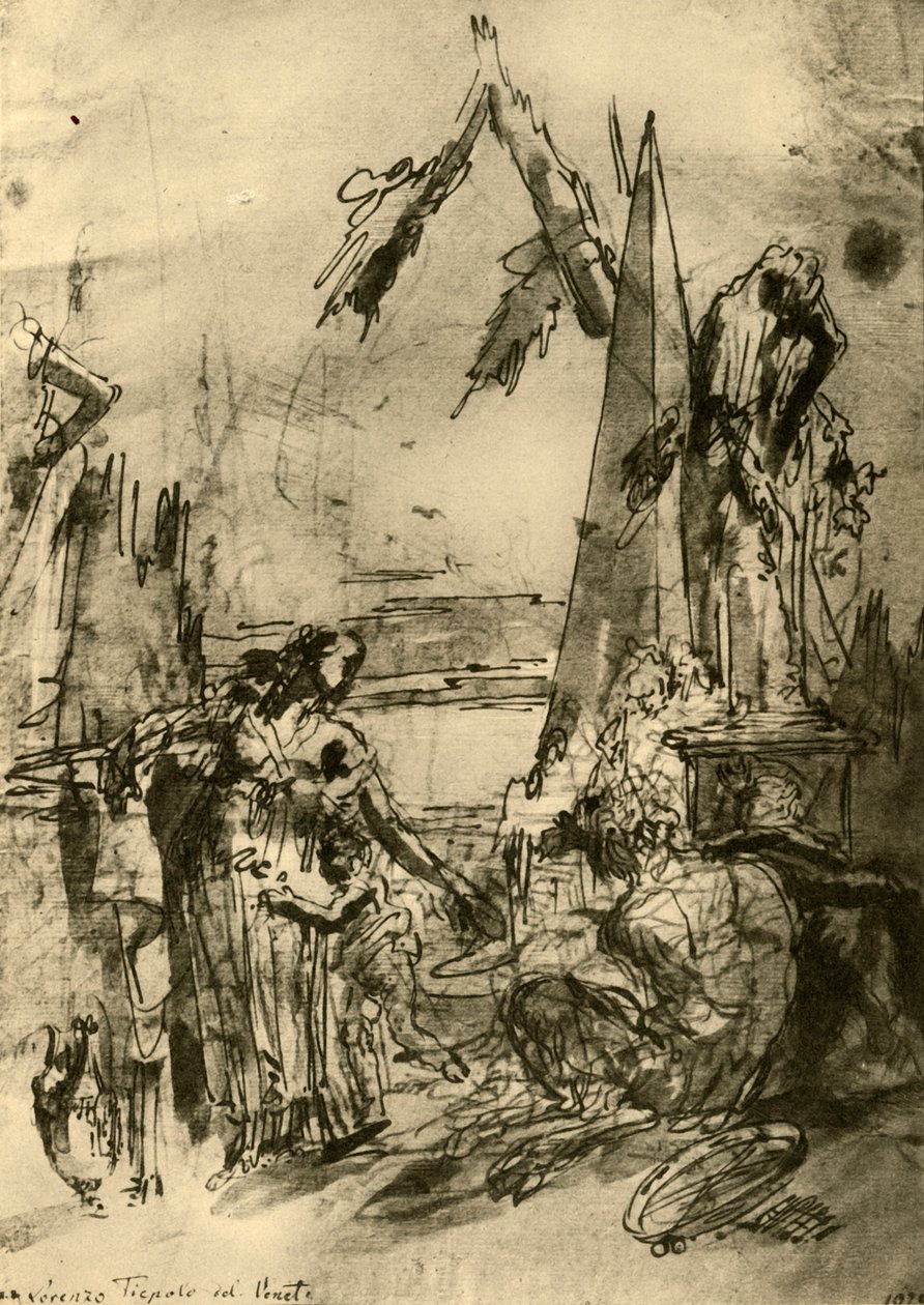 "Capriccio" منتصف القرن الثامن عشر ، 1928 بواسطة لورينزو تيبولو