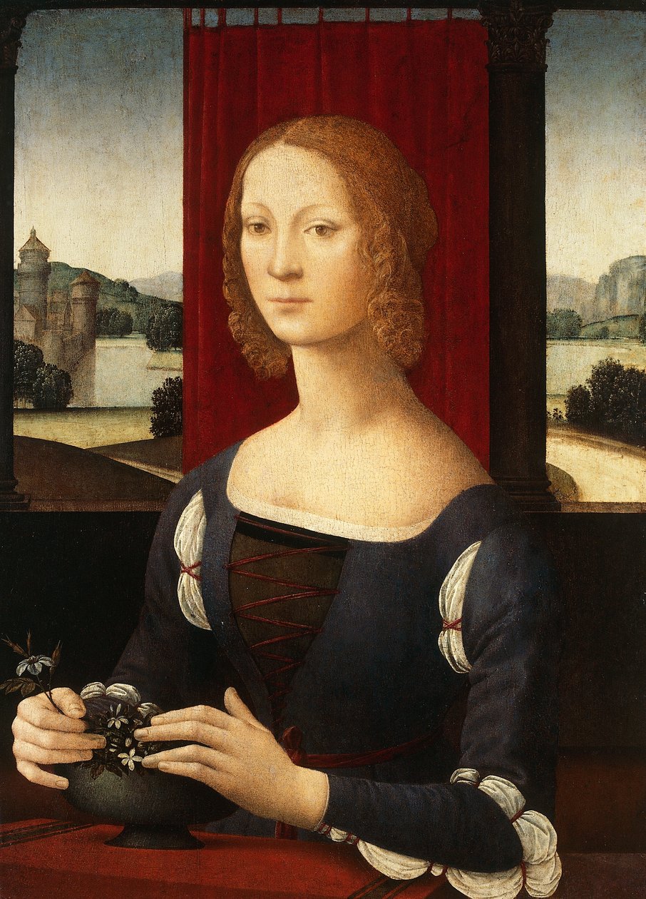 Portrait of Caterina Sforza Riario (Milan بواسطة لورينزو دي كريدي
