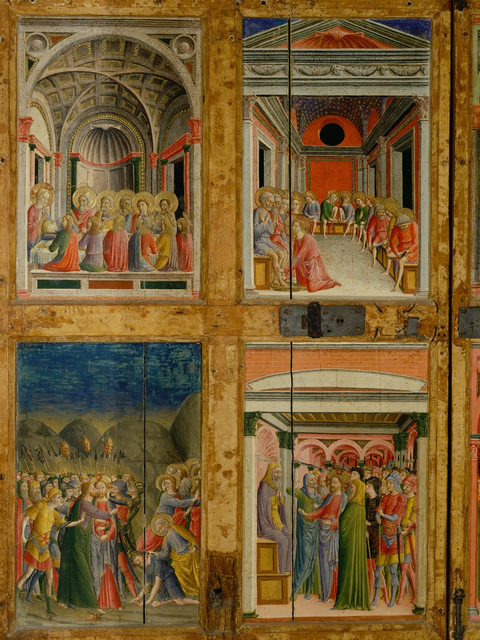 ذخائر أبواب سانتا ماريا ديلا سكالا. اللوحة الداخلية بواسطة Lorenzo di Pietro Vecchietta