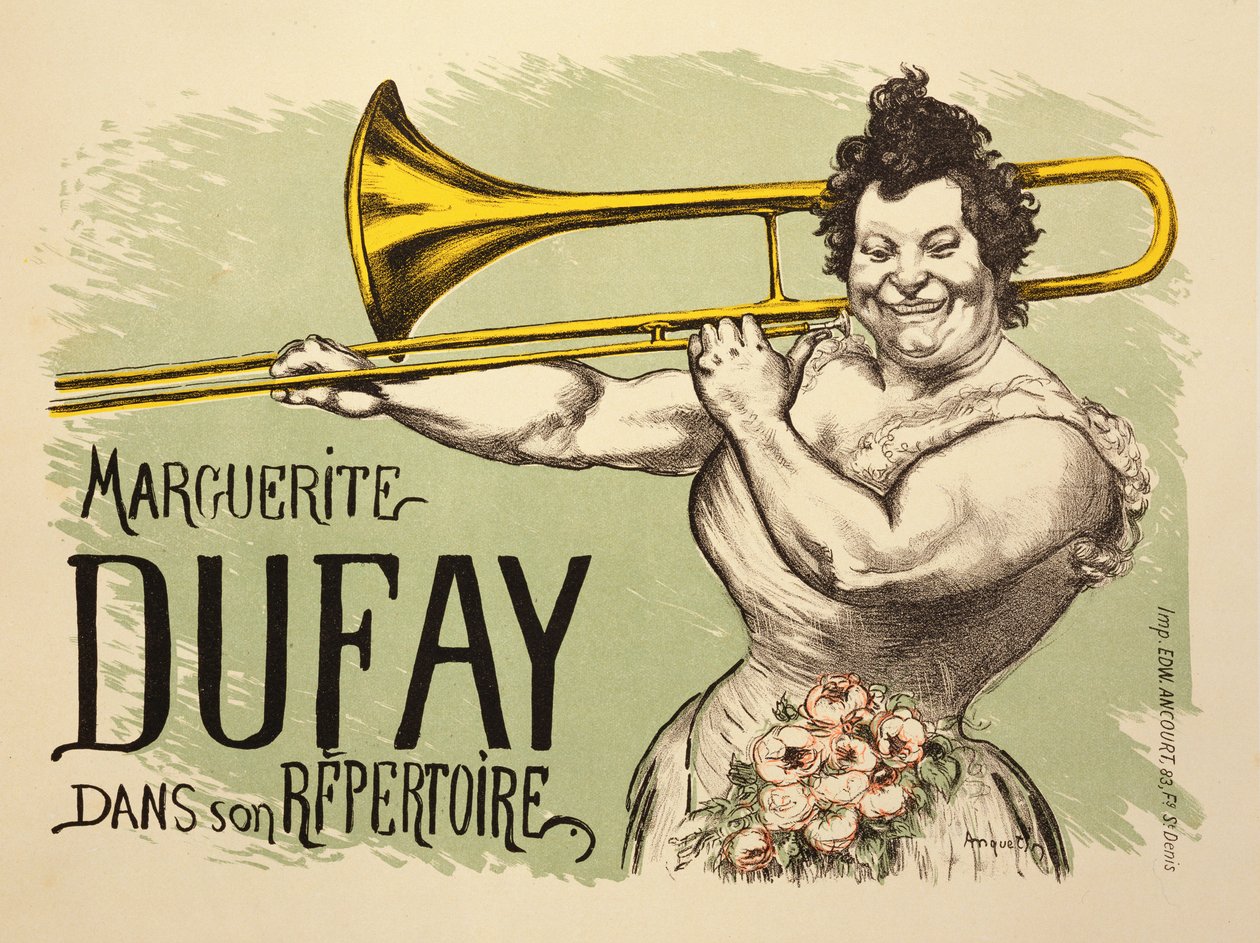 إعادة إنتاج ملصق إعلاني بعنوان "Marguerite Dufay in Repetoire" بواسطة لويس أنكين