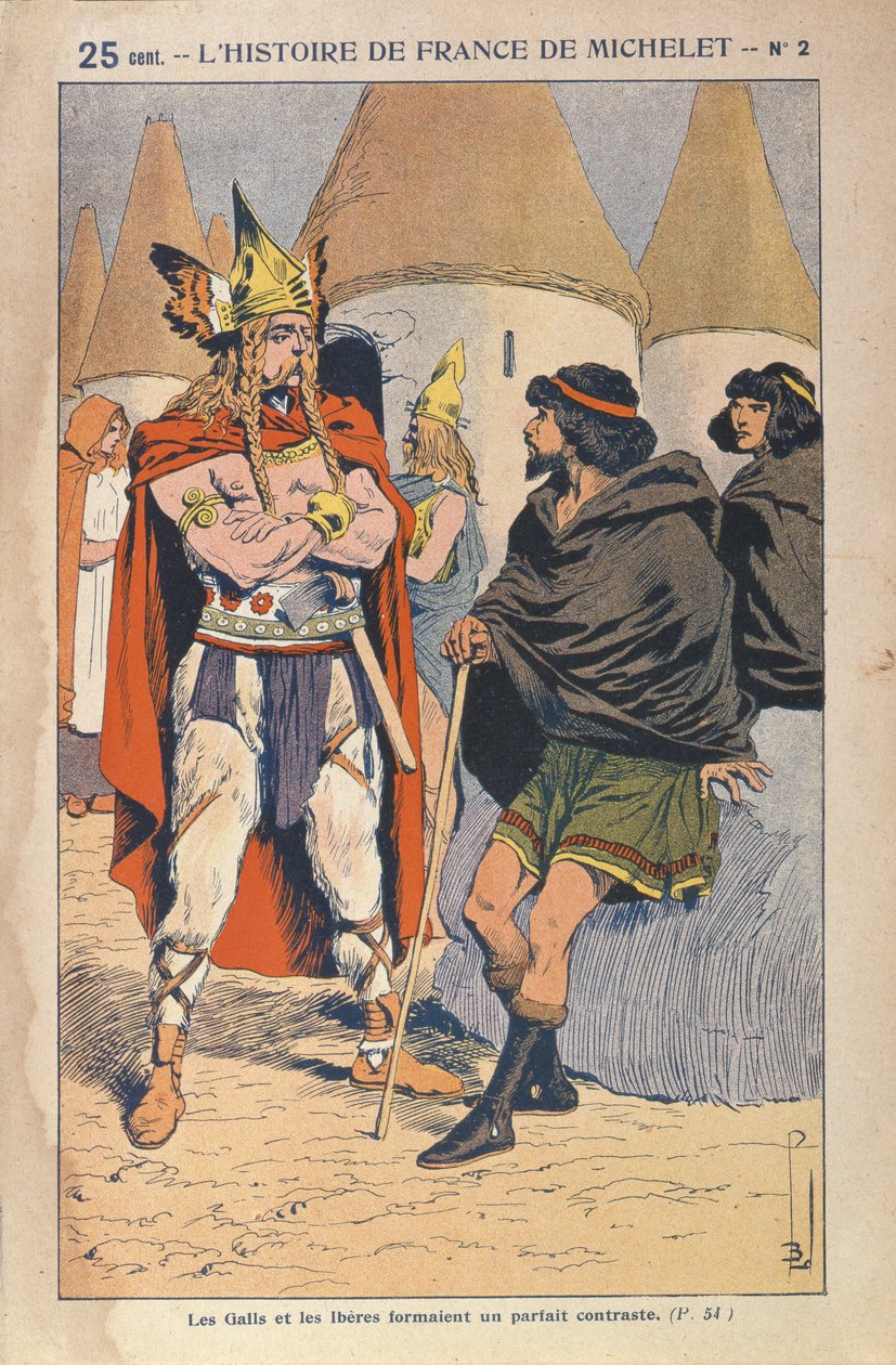 الغال والأيبريون ، رسم توضيحي من هيستوار دي فرانس بقلم جول ميشيلت (1798-1874) c.1900 بواسطة تفجير لويس تشارلز